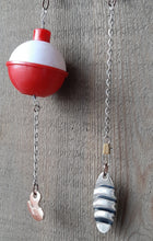 Load image into Gallery viewer, Asymmetrical Worm and Bobber Earrings