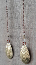 Load image into Gallery viewer, Gold drop lure earrings 5"