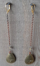 Load image into Gallery viewer, Gold drop lure earrings 5"