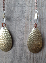 Load image into Gallery viewer, Gold drop lure earrings 5"