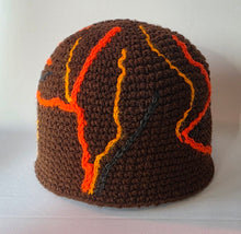 Load image into Gallery viewer, Brown &amp; Orange Tree Camo Beanie
