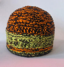 Load image into Gallery viewer, Blaze Orange &amp; Black Camo Beanie
