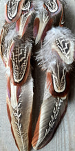 Load image into Gallery viewer, Natural, long Pheasant feather earrings
