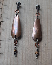 Load image into Gallery viewer, Vintage copper lure earrings
