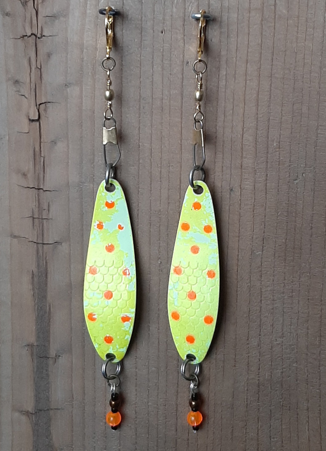 Vintage Needlefish lure earrings